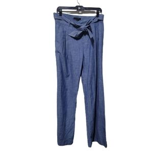 Banana Republic Wide-Leg Chambray Tie Waist Pants
